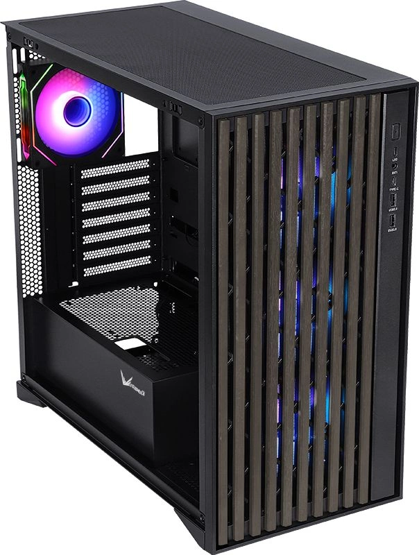 Корпус Formula TimberLine T0 черный без БП ATX 6x120mm 6x140mm 2xUSB3.0 audio bott PSU