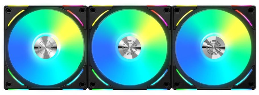 Вентилятор для корпуса Lian-Li Uni Fan ALV2 120 V2 ARGB 120х120x28 черный 7-pin 28.7дБ (упак.:3шт) (G99.12ALV23B.00) Ret