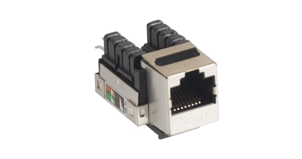 EC-UKJ-SD2-MT-10 - Модуль-вставка типа Keystone, Кат.5e, экранированный, металлик, 10 шт