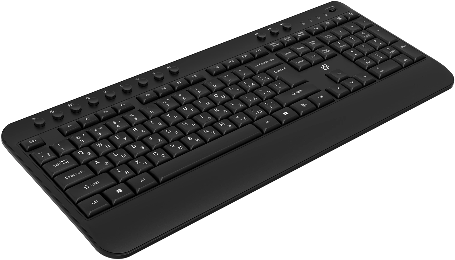 Клавиатура Оклик K257W черный USB беспроводная Multimedia (подставка для запястий) (2070286)