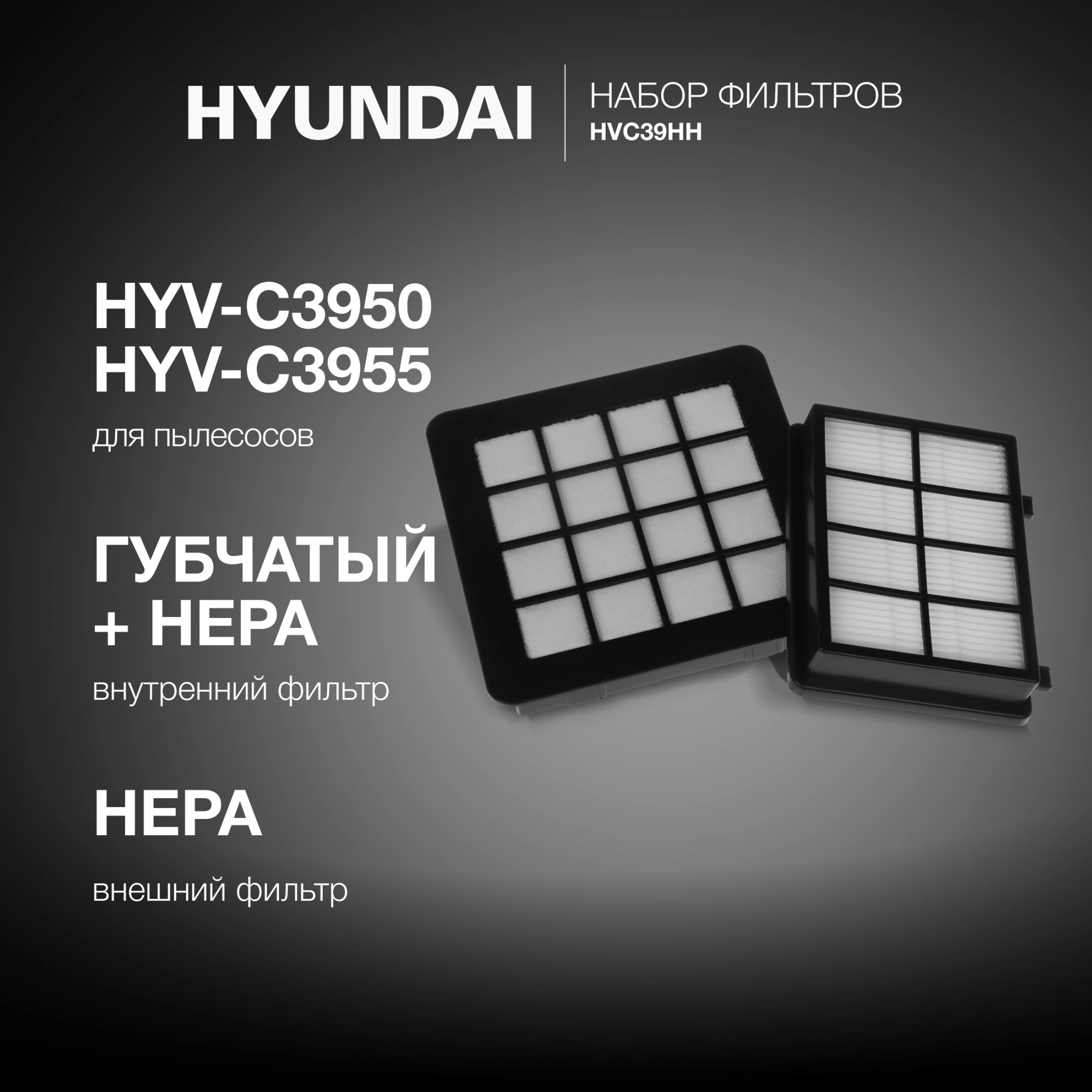 Набор фильтров Hyundai HVC39HH (3фильт.)