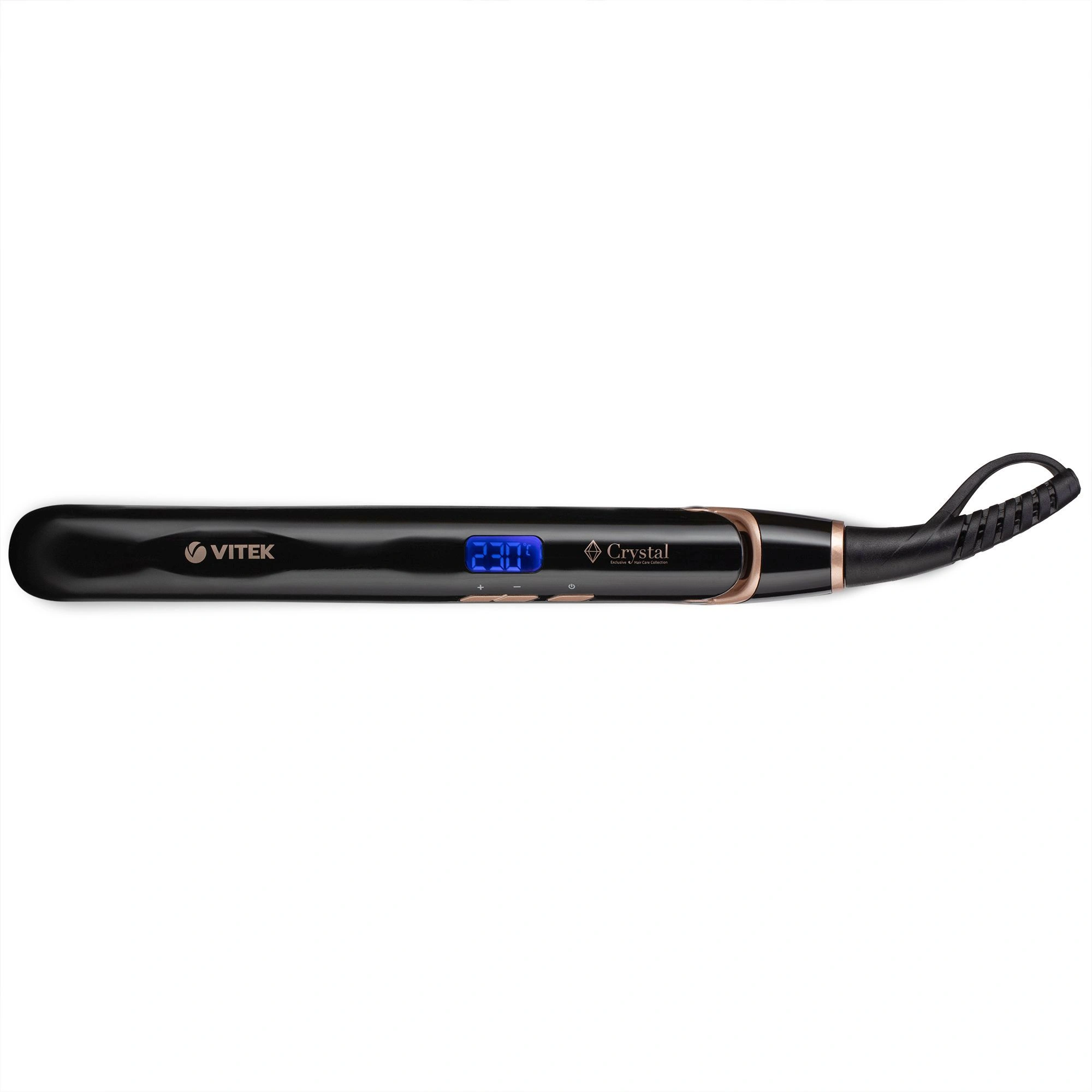 Выпрямитель Vitek Crystal VT-8410 45Вт черный макс.темп.:230С покрытие:керамико-турмалиновое