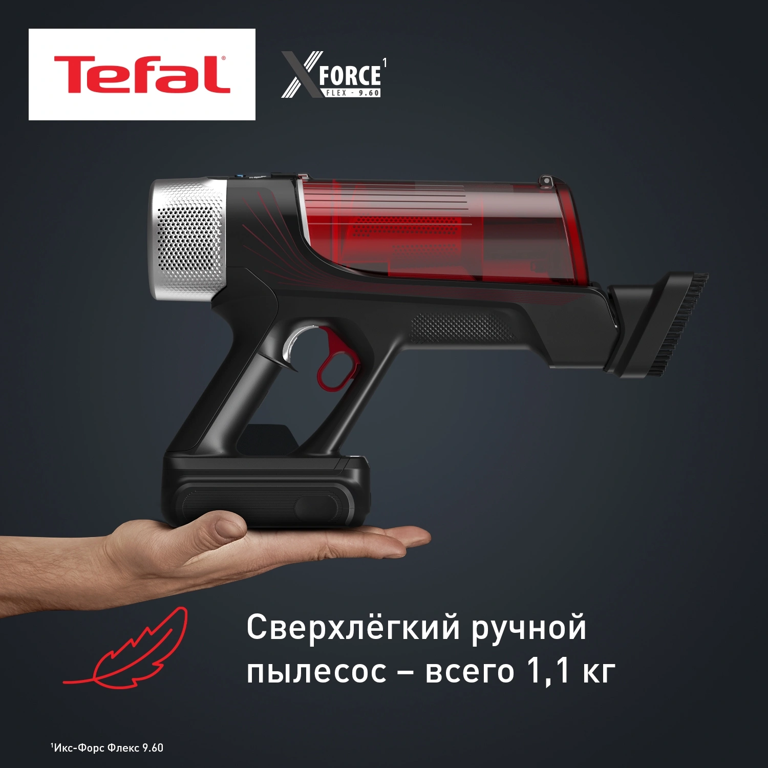 Пылесос Tefal X-Force Flex TY2079WO 250Вт черный/красный