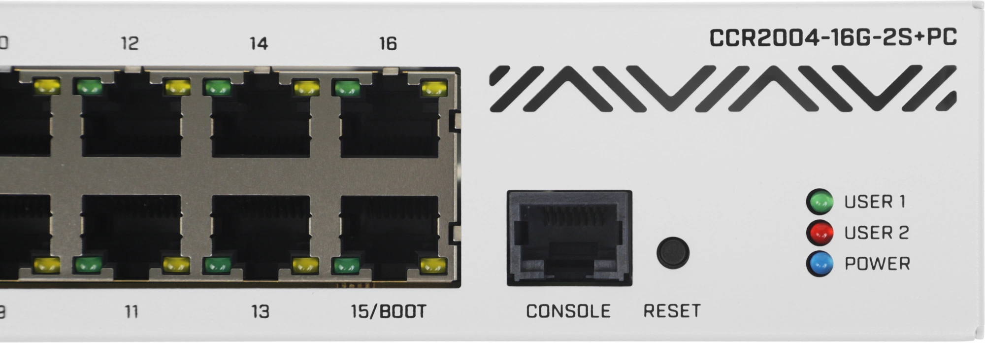 Маршрутизатор MikroTik CCR2004-16G-2S+PC 10/100/1000BASE-TX/SFP/SFP+ белый