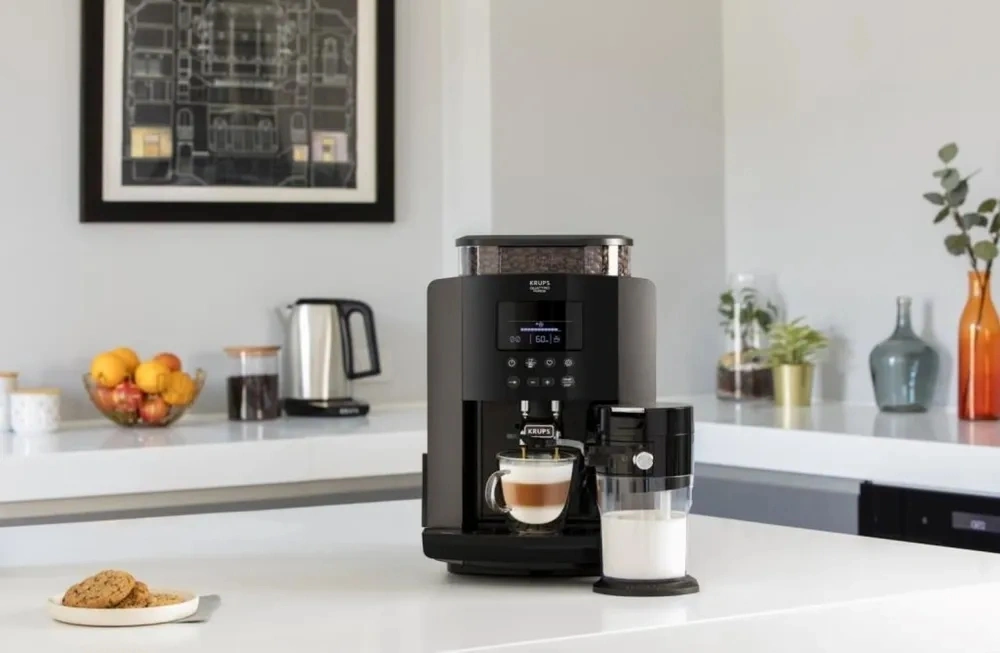Кофемашина Krups Arabica Latte EA819E10 1450Вт черный/коричневый