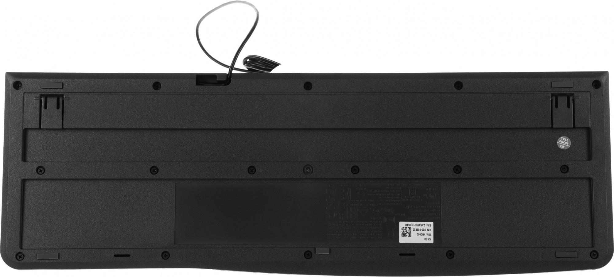 Клавиатура Logitech K120 черный USB (920-002583) кабель 1.5м