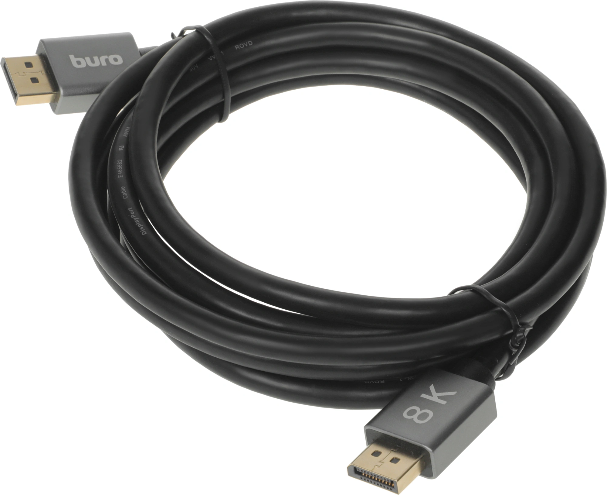Кабель аудио-видео Buro V1.4 DisplayPort (m)/DisplayPort (m) 3м. позолоч.конт. черный (BHP-DPP-1.4-3G)