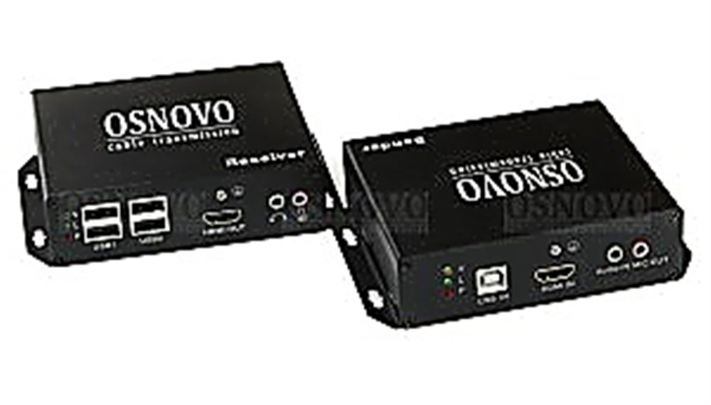 TLN-HiKMA/1+RLN-HiKMA/1 - Комплект для передачи HDMI, USB, RS232, ИК-управления и аудио по сети Ethernet. Расстояние передачи "точка-точка" до 120м