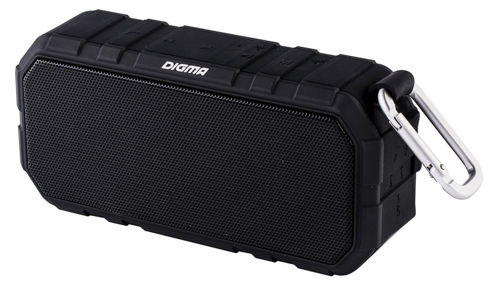 Колонка порт. Digma S-40 черный 10W 1.0 BT 2000mAh (SP4010B)