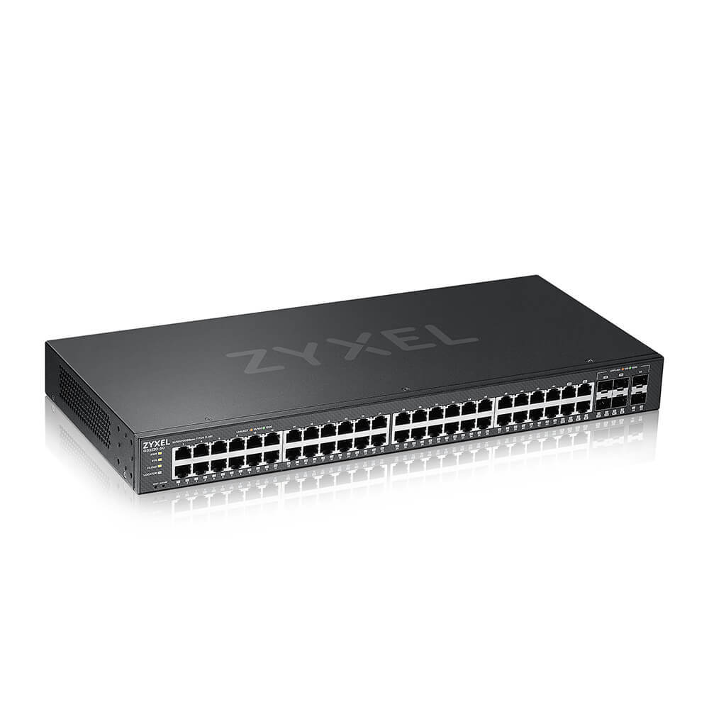 GS2220-50 - Коммутатор ZYXEL, управляемый, настольный/монтируемый в 19" стойку, L2
