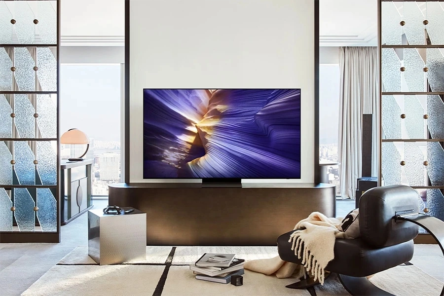 Телевизор OLED Samsung 48" QE48S90FAEXRU Series 9 черный графит 4K Ultra HD 120Hz DVB-T2 DVB-C DVB-S2 USB WiFi Smart TV