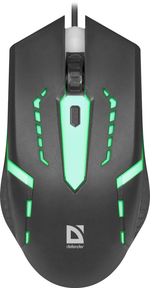 Мышь Defender Hit MB-601 черный оптическая 1200dpi USB 3but (52601)