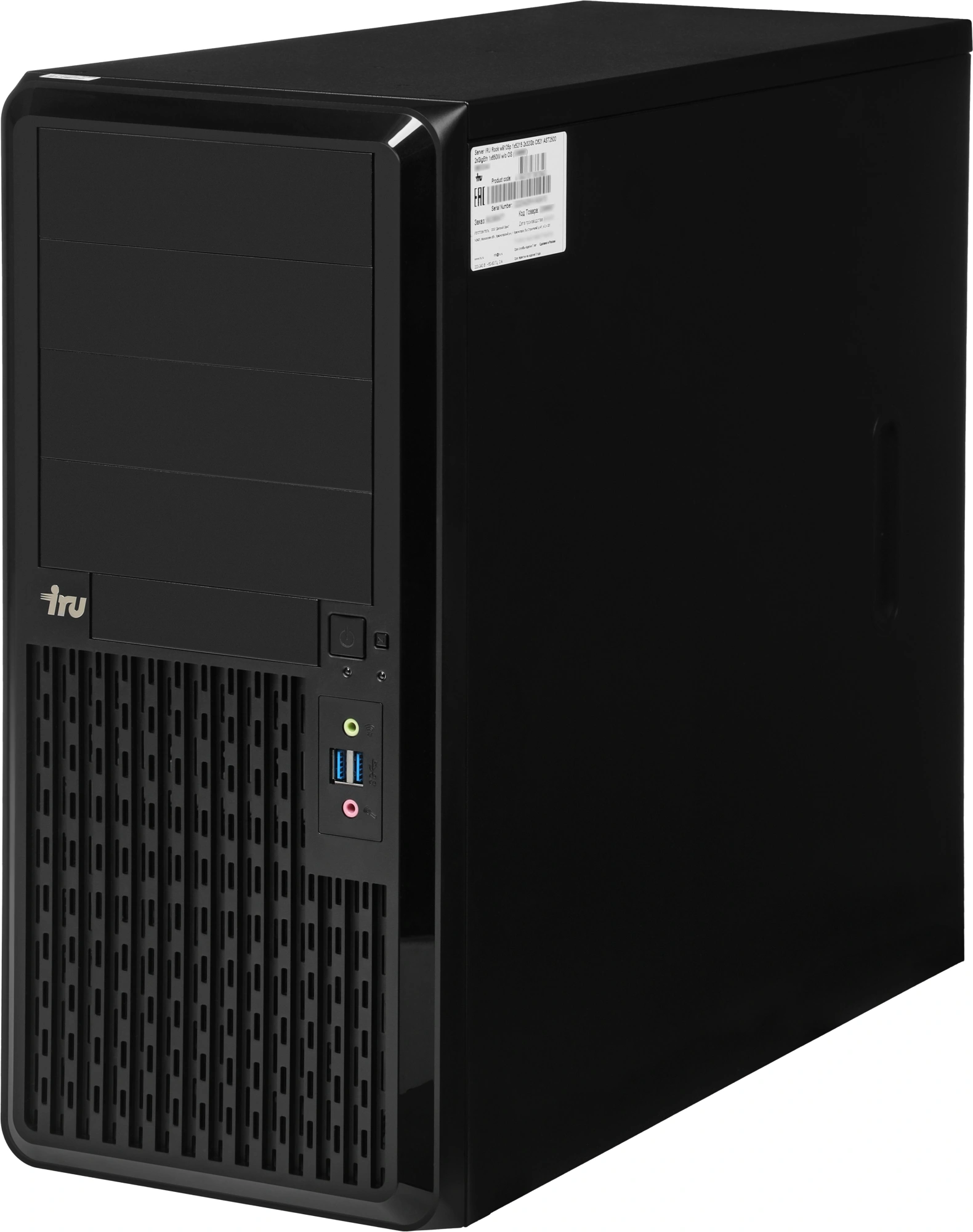 Сервер IRU Rock W9105P 1x4116 1x16Gb 1x500Gb M.2 SSD C621 AST2500 2x1Gb/s 1x550W w/o OS (2158432)