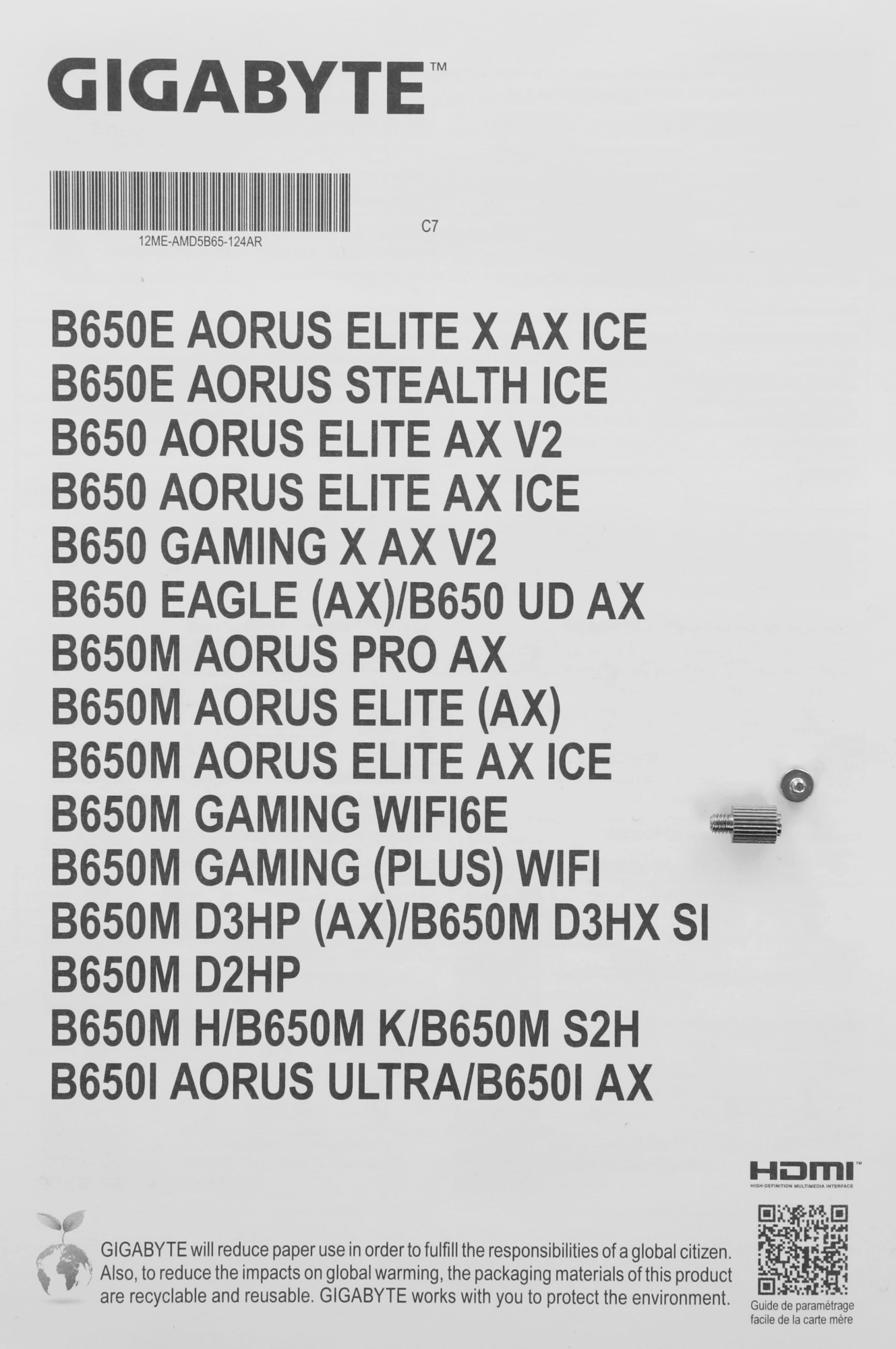 Материнская плата Gigabyte B650M GAMING X AX Socket AM5 AMD B650 4xDDR5 mATX AC`97 8ch(7.1) 2.5Gg RAID+HDMI+DP