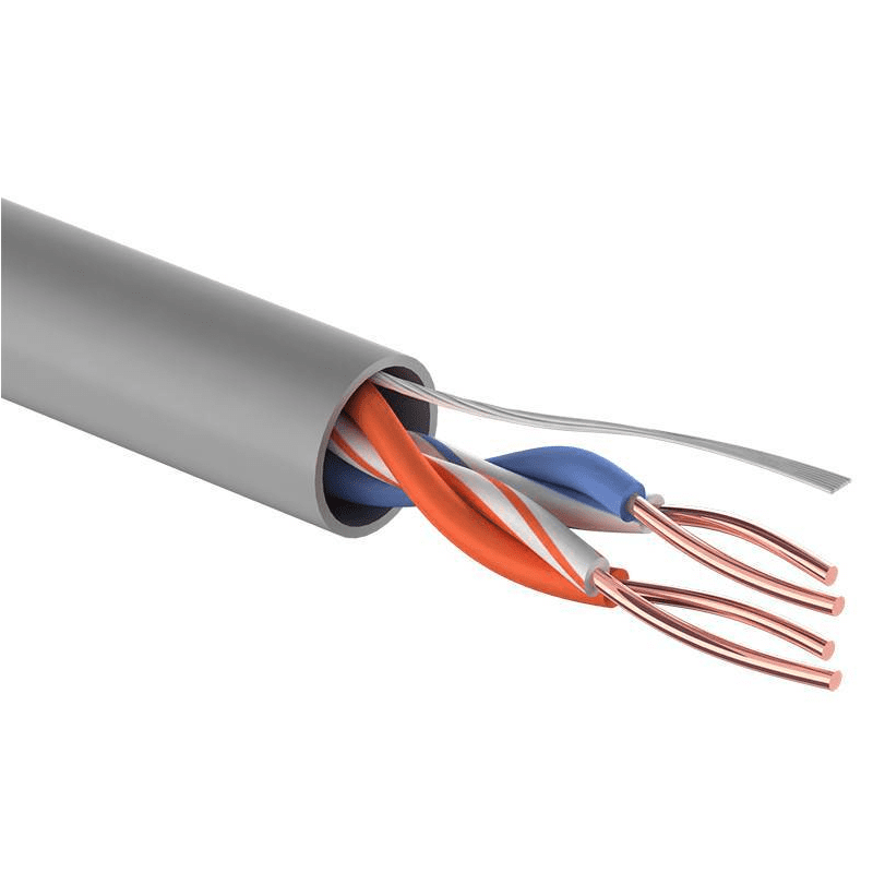 01-0023 - Кабель витая пара REXANT UTP 2PR 24AWG, CAT5e, 305 м, серый
