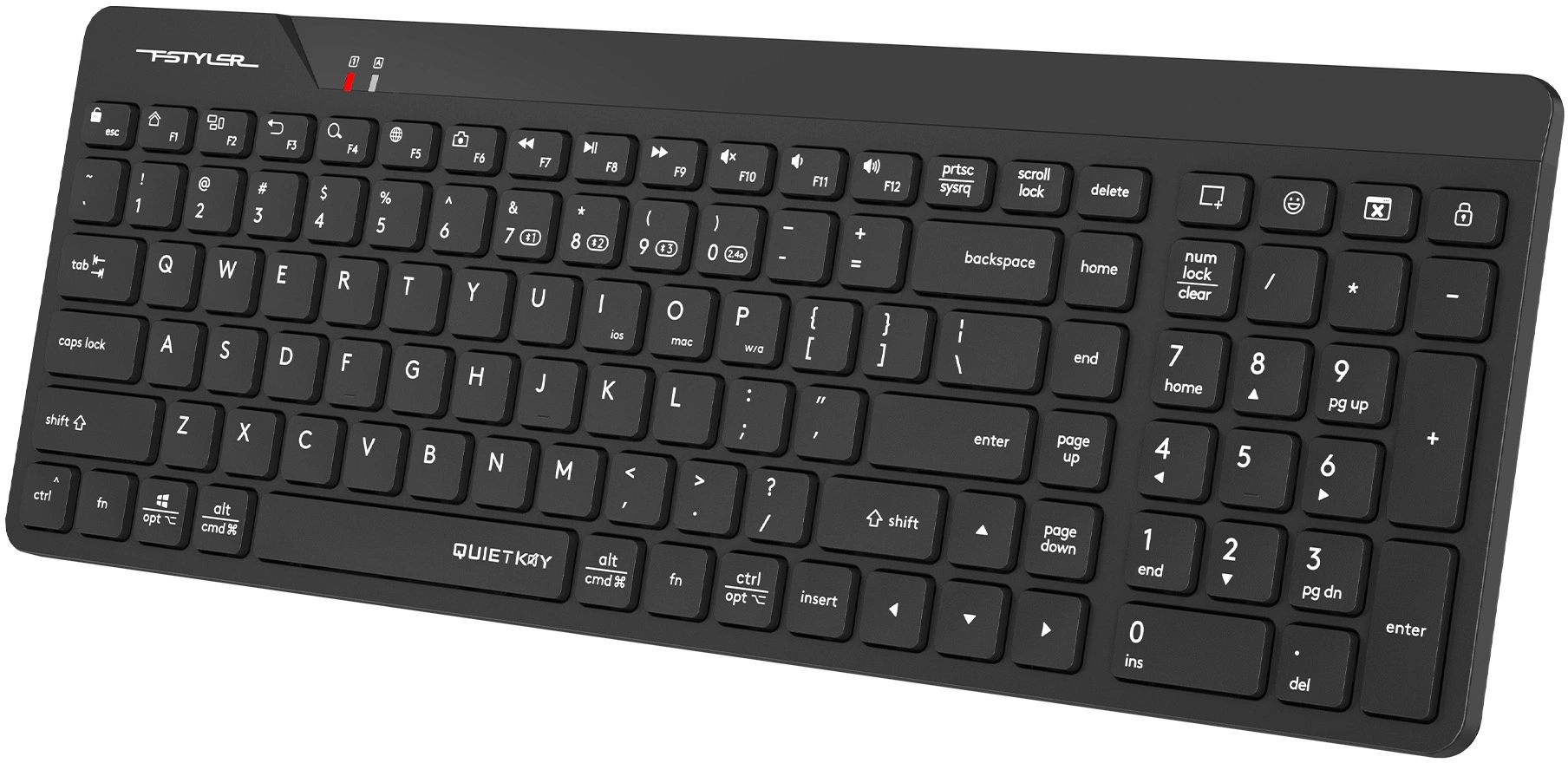 Клавиатура A4Tech FBK23 AS черный USB беспроводная BT/Radio