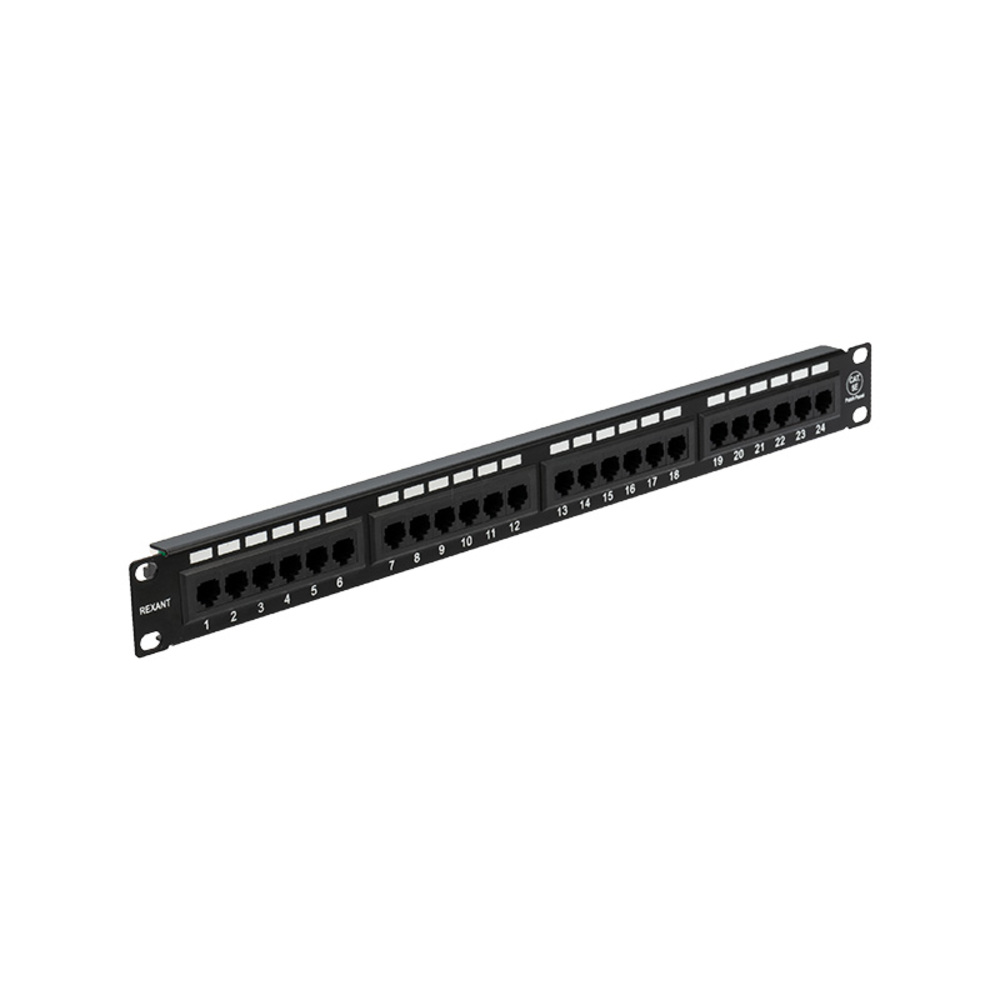 04-0021 - Патч-панель 19", 1U, 24 порта RJ-45, категория 5e REXANT