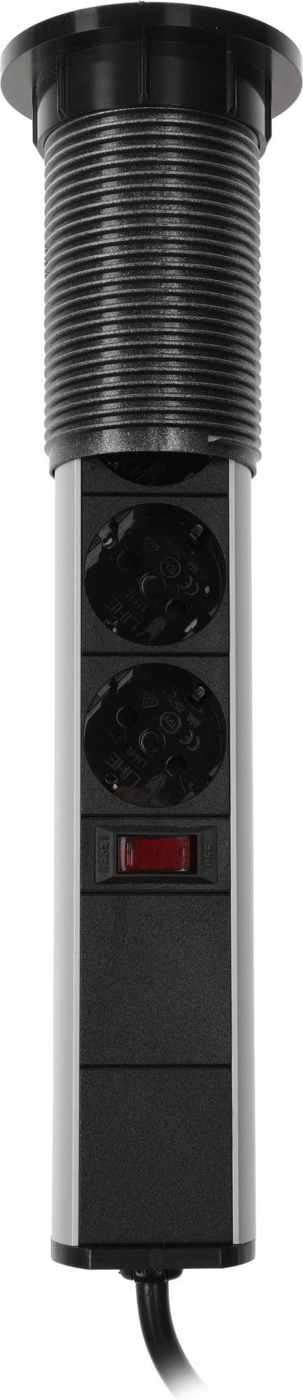 Сетевой разветвитель Premier 3R USB 1.8м (3 розетки) серый (коробка)