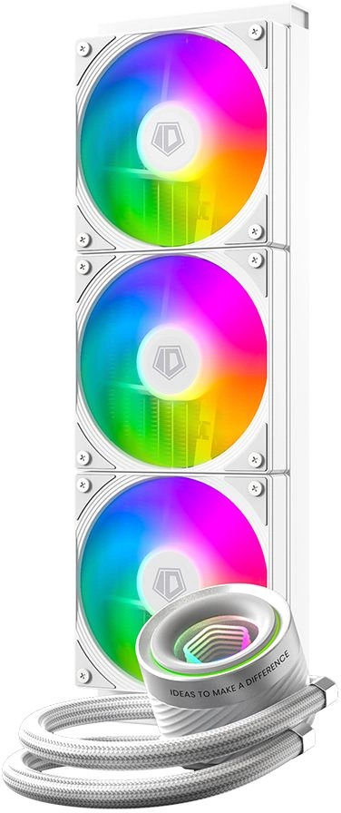 Система водяного охлаждения ID-Cooling FX360 Inf ARGB Soc-AM5/AM4/1200/1700/1851 белый 4-pin 27.2dB Al 350W Ret (FX360 INF WHITE)