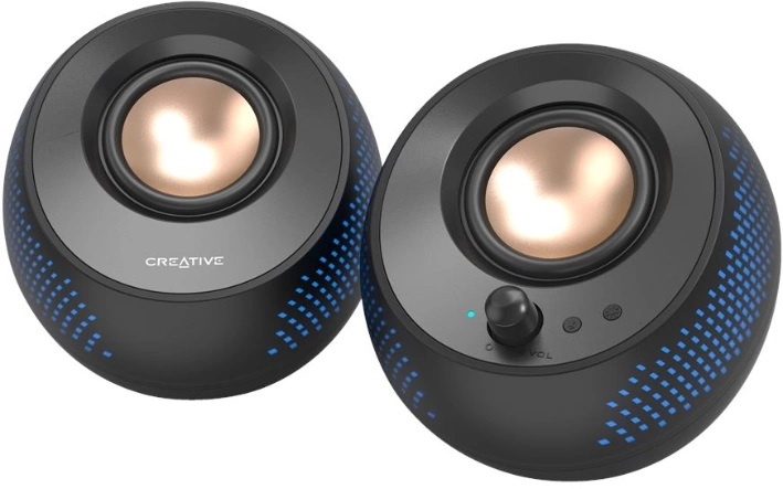 Колонки Creative Pebble X 2.0 черный 30Вт BT портативные