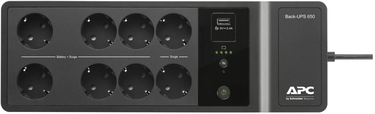 Источник бесперебойного питания APC Back-UPS BE650G2-GR 400Вт 650ВА черный
