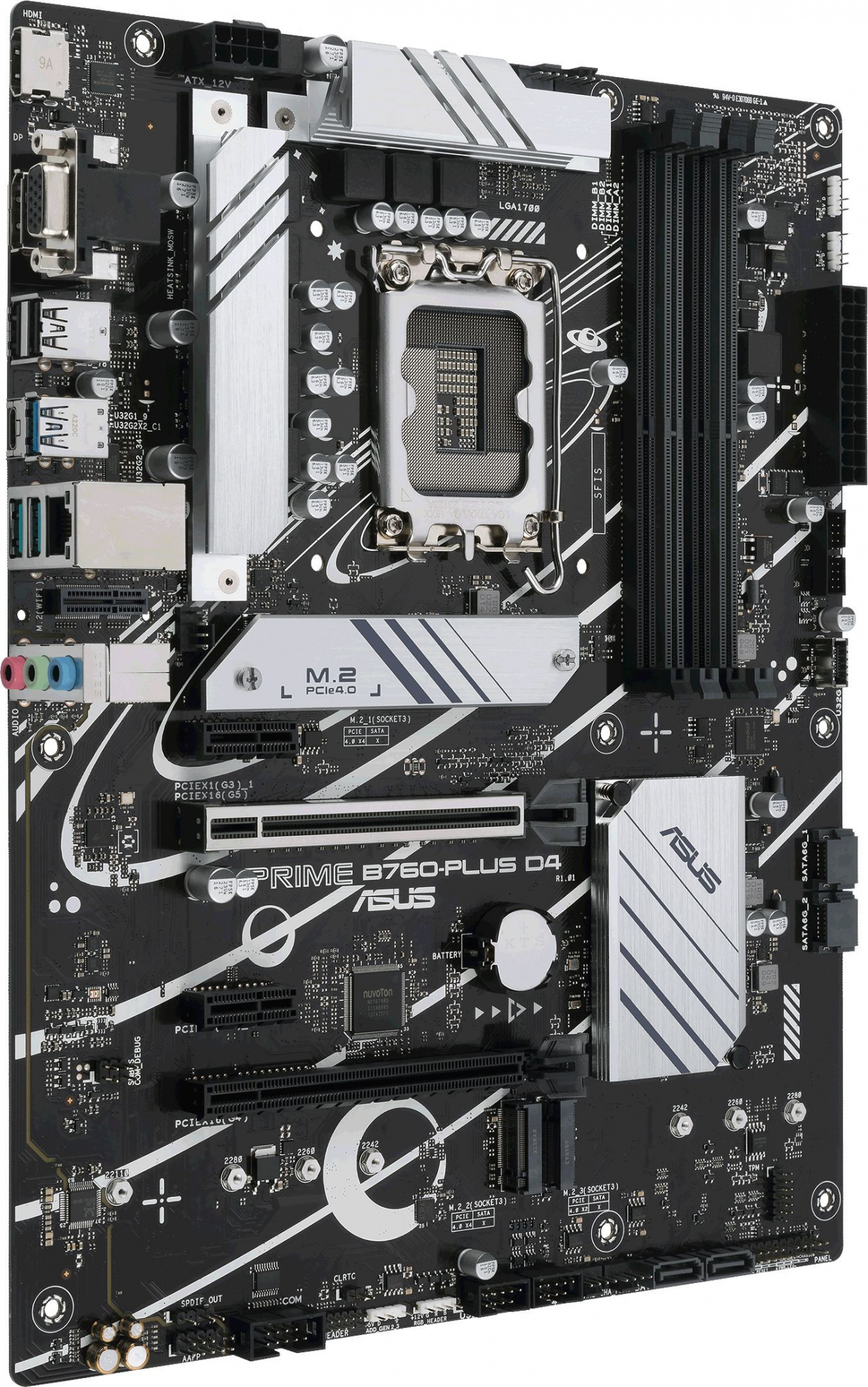 Материнская плата Asus PRIME B760-PLUS D4 Soc-1700 Intel B760 4xDDR4 ATX AC`97 8ch(7.1) 2.5Gg RAID+VGA+HDMI+DP