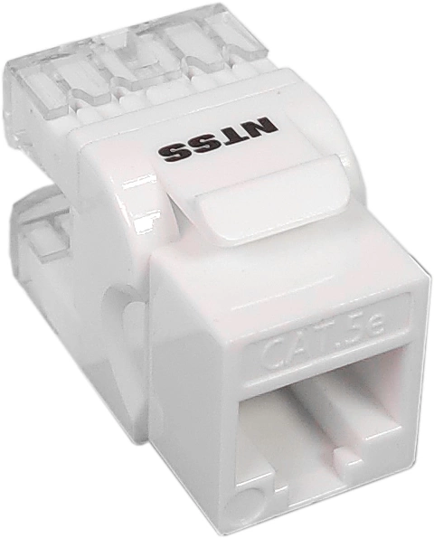 Модуль NTSS NTSS-KJ-UTP-RJ45-5E-180-WT информ. KeystoneRJ45 кат.5E UTP бел.