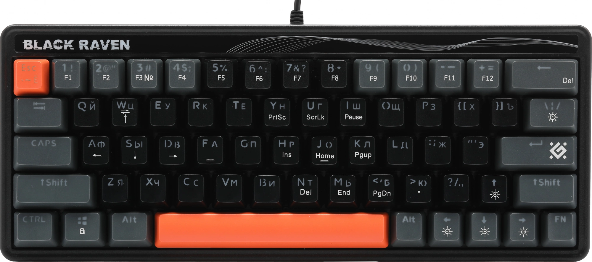 Клавиатура Defender GK-417 механическая черный USB for gamer LED (45414) кабель 1.5м
