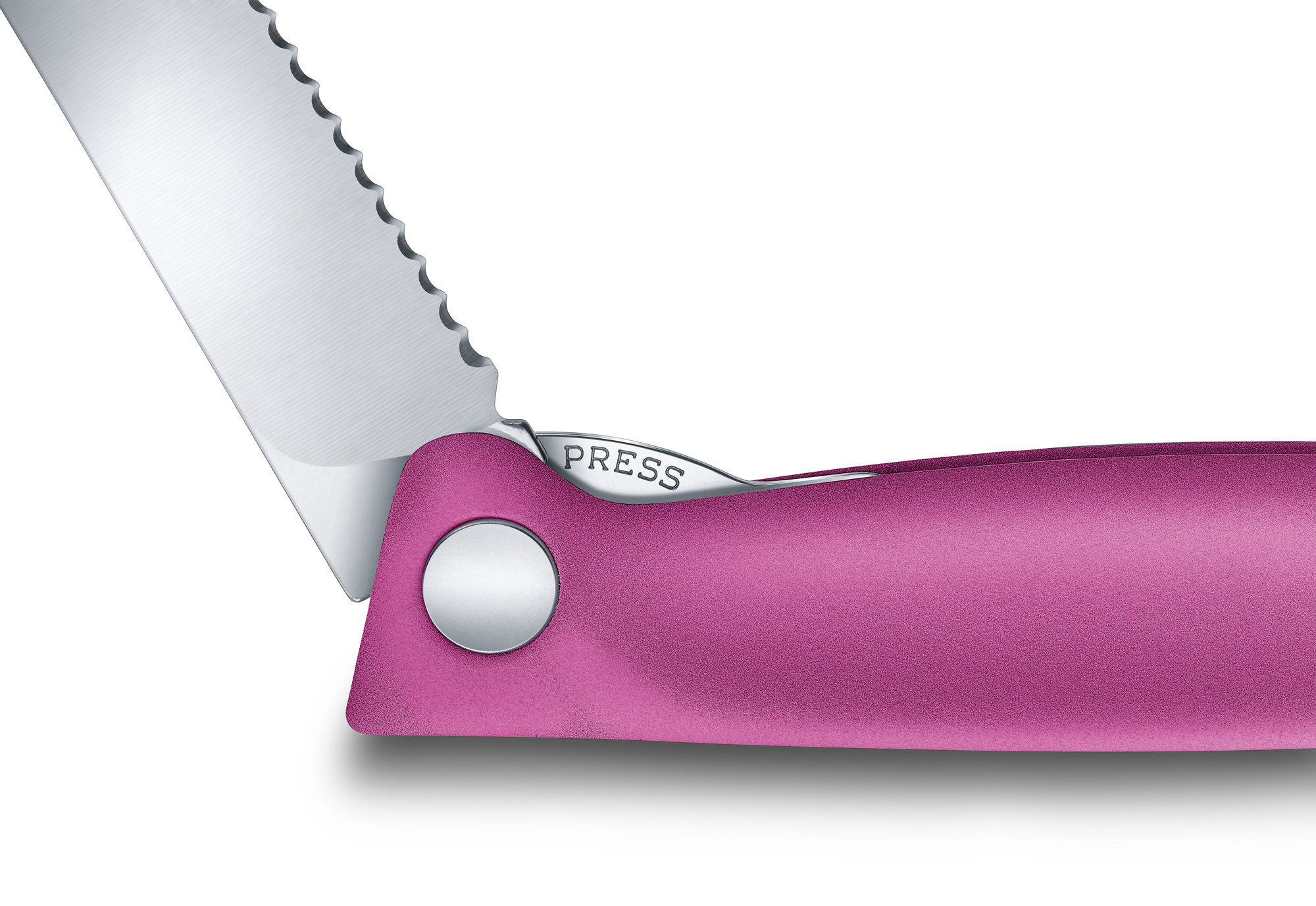 Нож кухонный Victorinox Swiss Classic (6.7836.F5B) стальной для овощей лезв.110мм серрейт. заточка розовый блистер