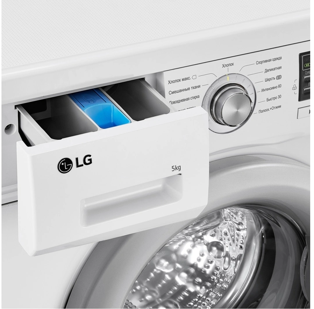 Стиральная машина LG F10B8LD7 класс: A загр.фронтальная макс.:5кг белый инвертор