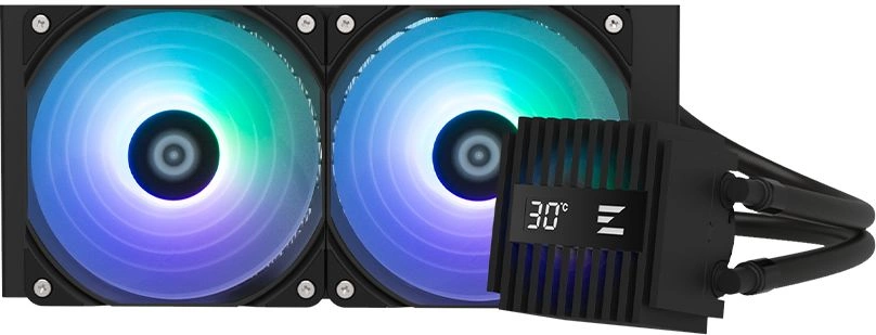 Система водяного охлаждения Zalman Alpha2 A24 ARGB Soc-AM5/AM4/1200/1700/1851 черный 4-pin 29.7dB Al LCD 320W 2000gr Ret (ALPHA2 A24 BLACK)