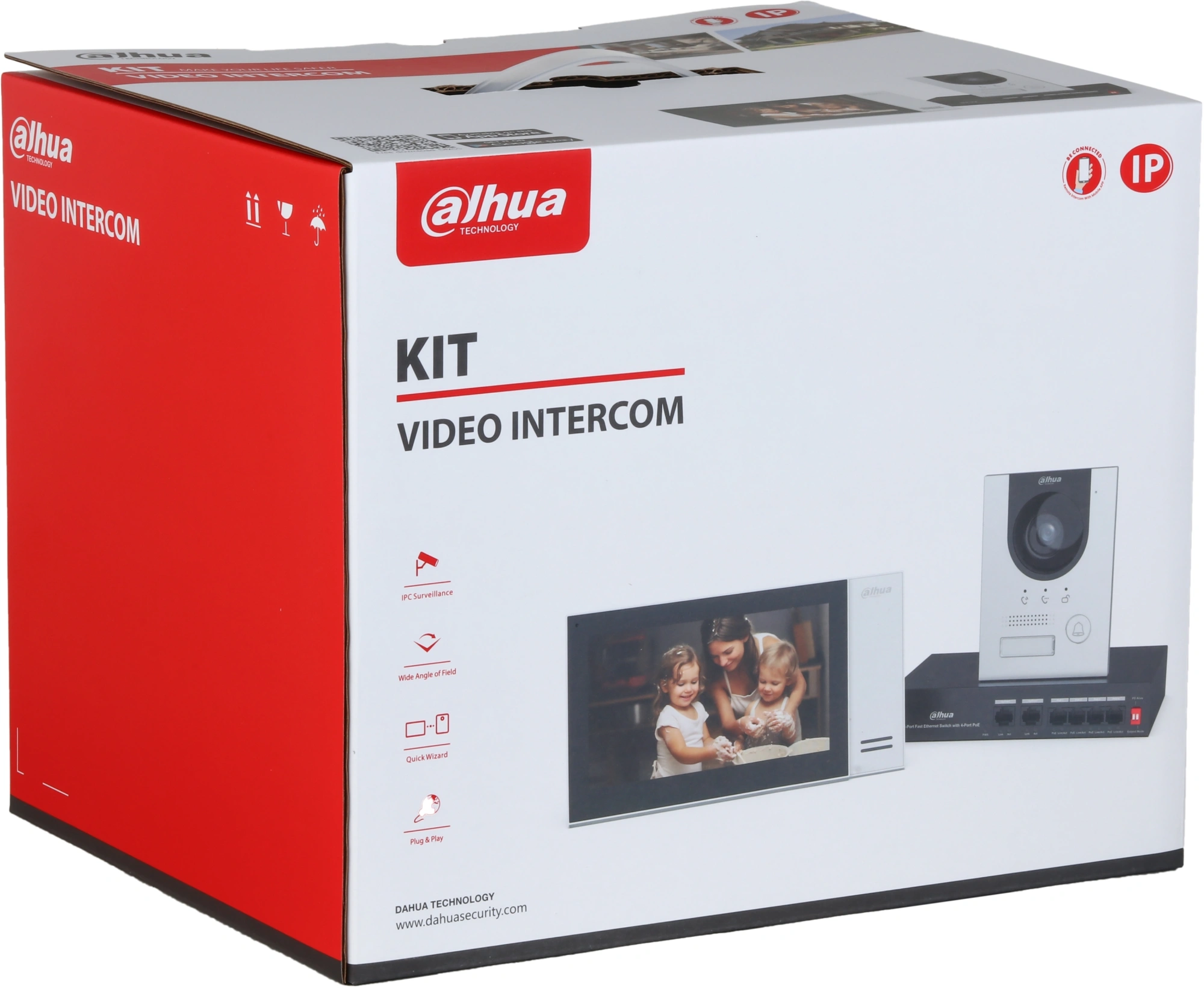 Комплект домофона Dahua DHI-KTP01L(S) черный