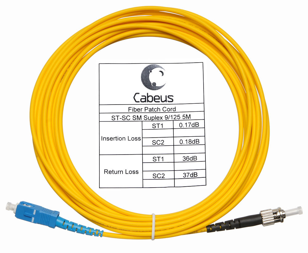 Cabeus FOP(s)-9-SC-ST-10m - Шнур оптический simplex SC-ST 9/125 sm 10м LSZH