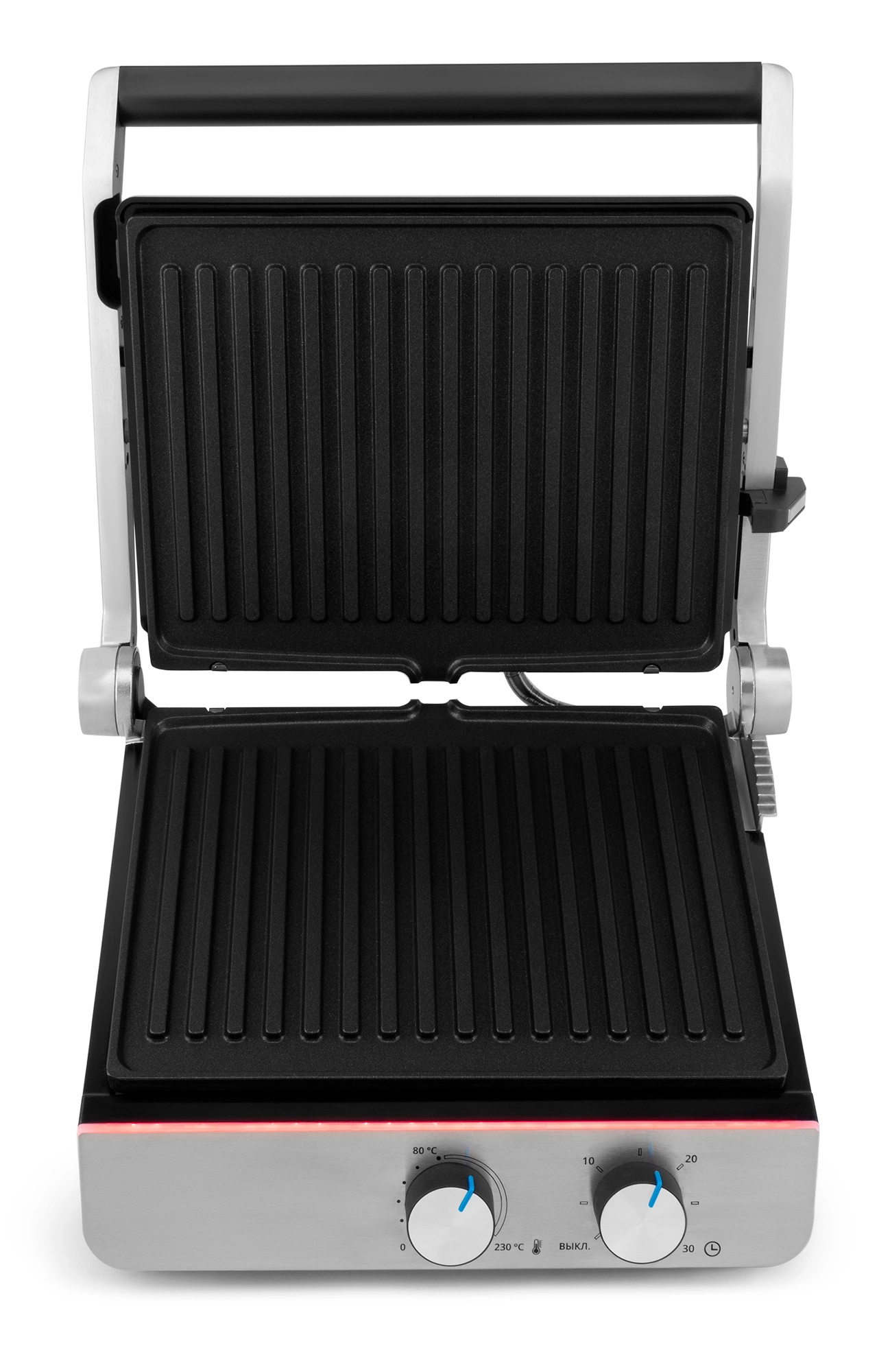 Электрогриль Domfy Metal DSM-EG502 2200Вт черный/серебристый
