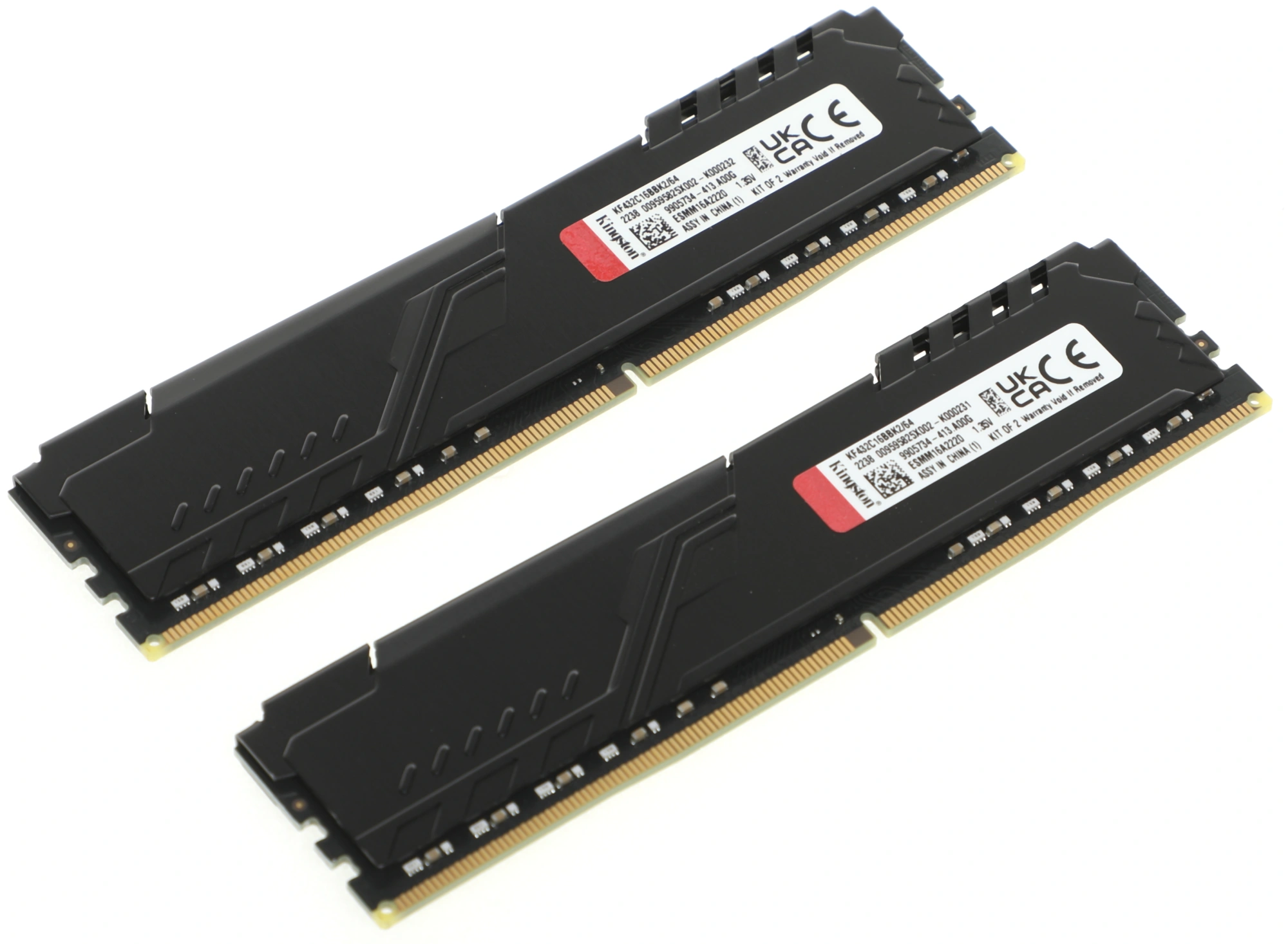 Память DDR4 2x32Gb 3200MHz Kingston KF432C16BBK2/64 Fury Beast Black RTL Gaming PC4-25600 CL16 DIMM 288-pin 1.35В dual rank с радиатором Ret