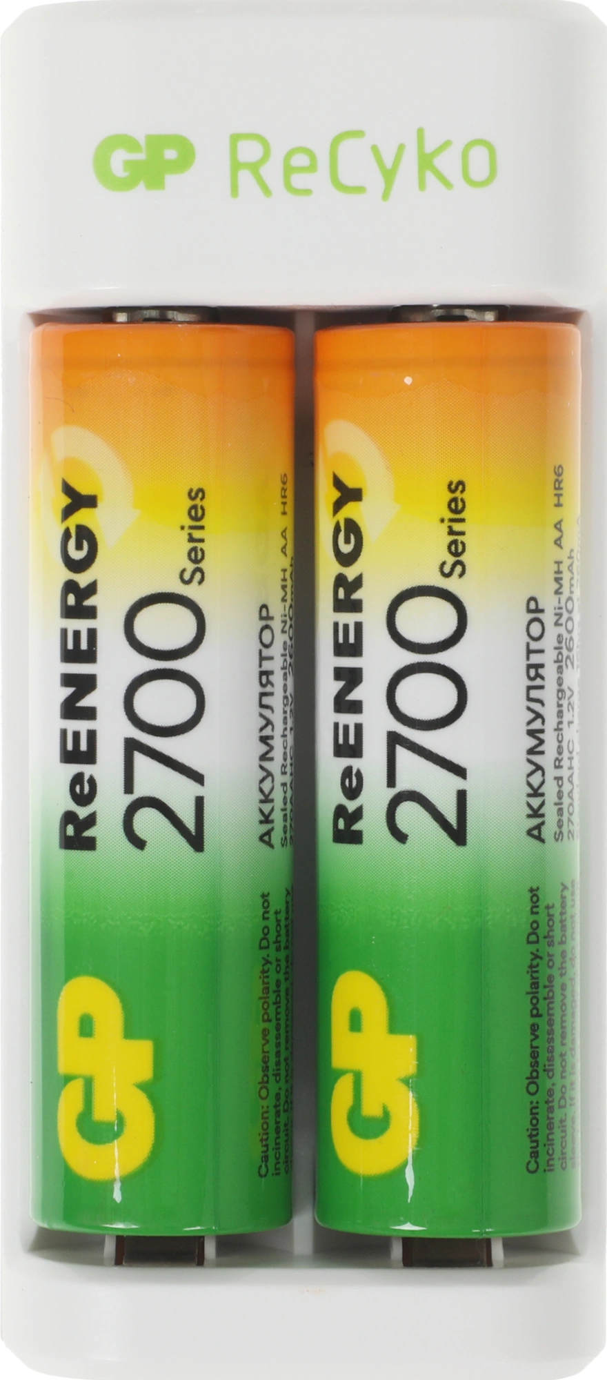 Зарядное устройство GP Rechargeable E211/270AAHCCS-2CR1 AA/AAA NiMH 2700mAh (2шт) блистер