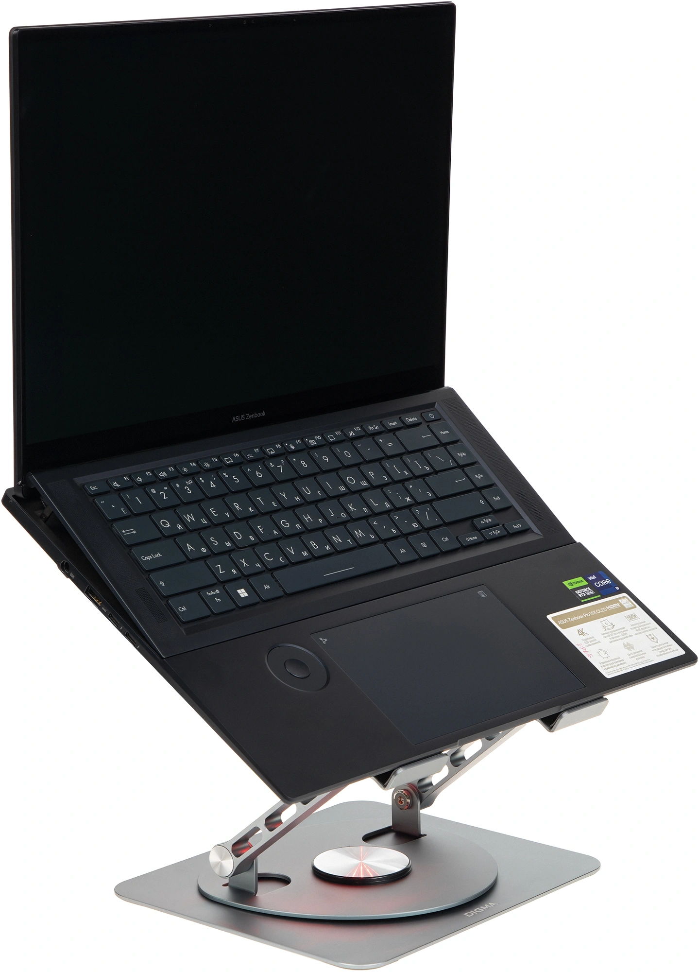 Подставка для ноутбука Digma D-NCP170-1xRGB110-360 17" 240x230x50мм 28дБ 2xUSB 1x 110ммFAN 940г Fan-control алюминий серый