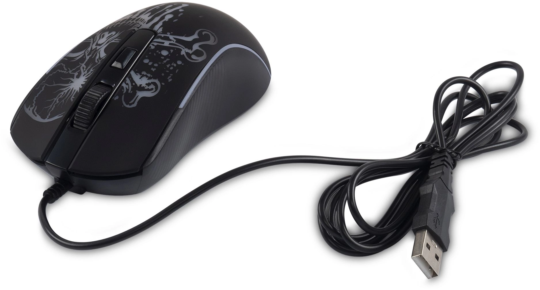 Мышь Оклик 702G черный оптическая 3600dpi USB для ноутбука 4but (1902907)