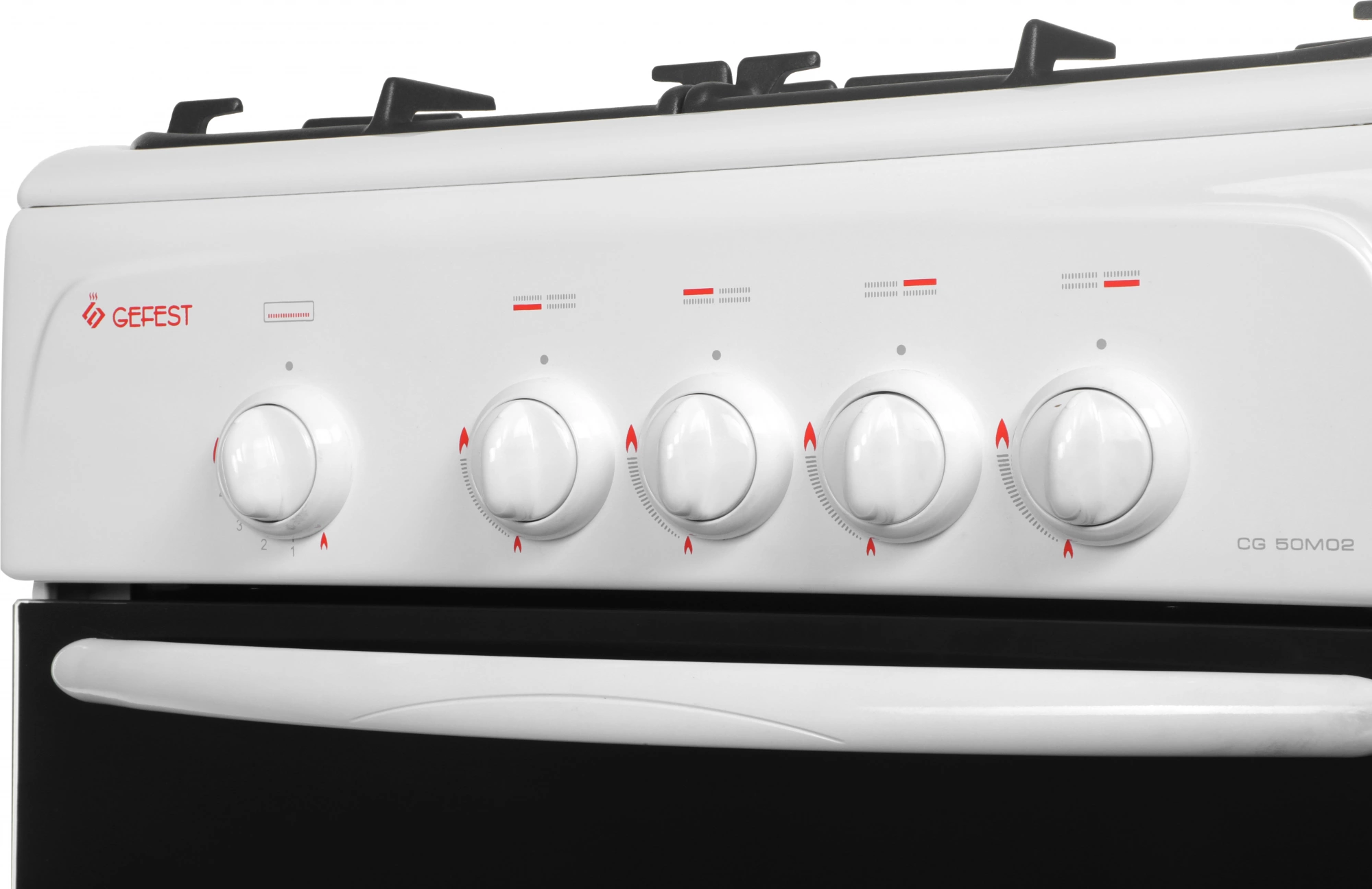 Плита Газовая Gefest CG 50М02 К73 белый (без крышки) реш.чугун