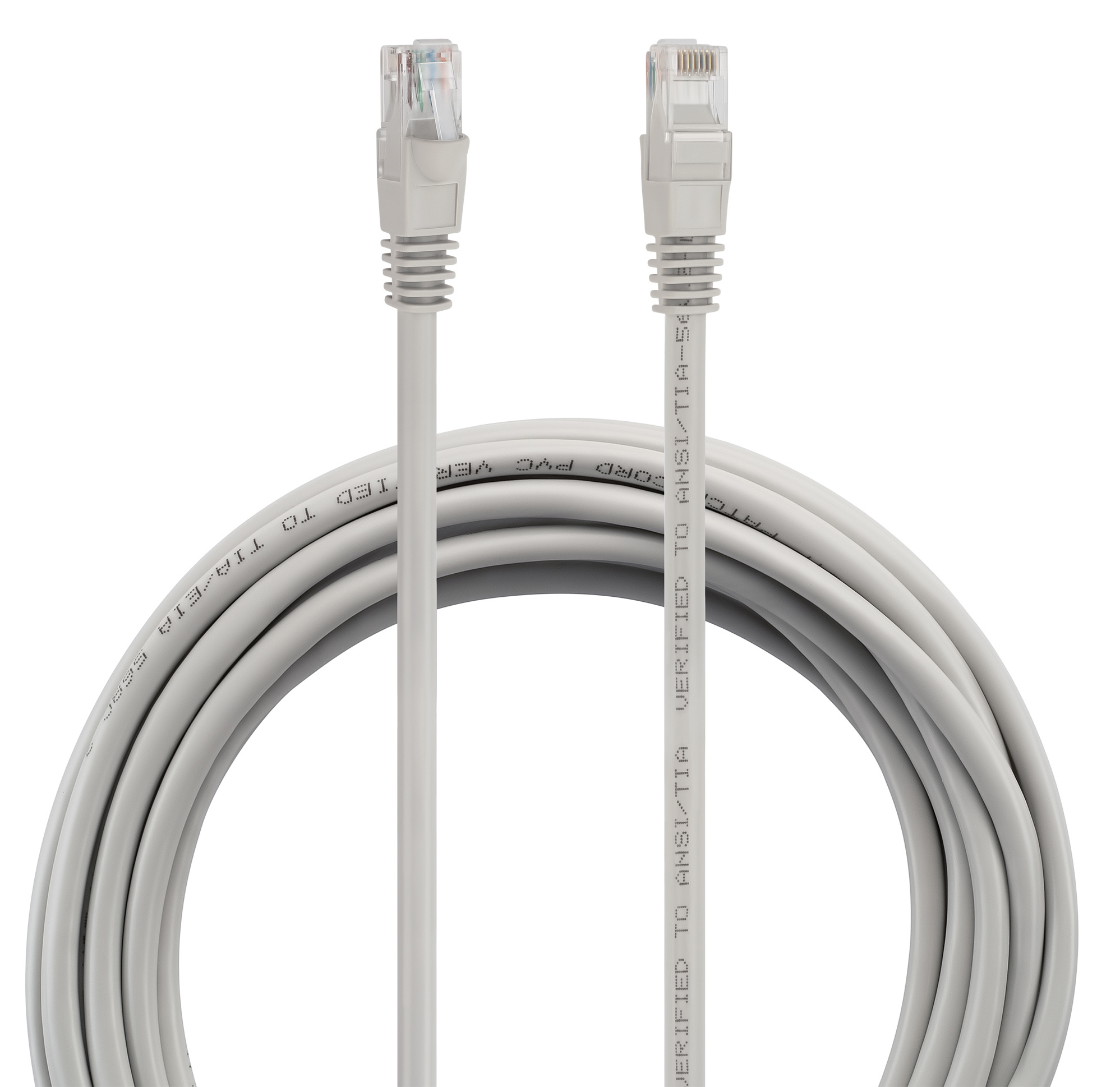 Патч-корд Buro UTP-5E-5M-G UTP 4 пары cat.5E CCA molded 5м серый RJ-45 (m)-RJ-45 (m)