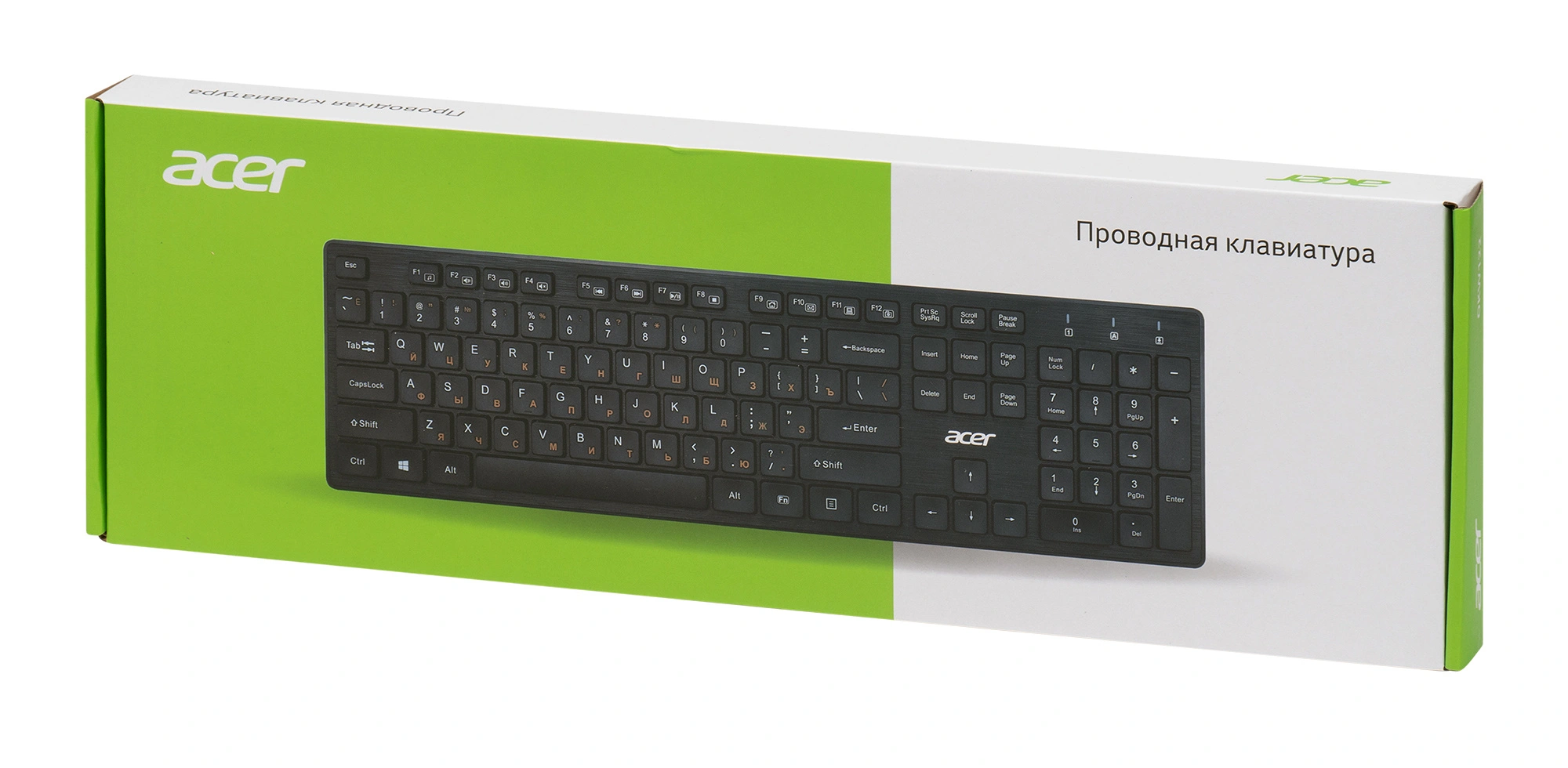 Клавиатура Acer OKW122 черный USB Multimedia (ZL.KBDEE.00C) кабель 1.5м