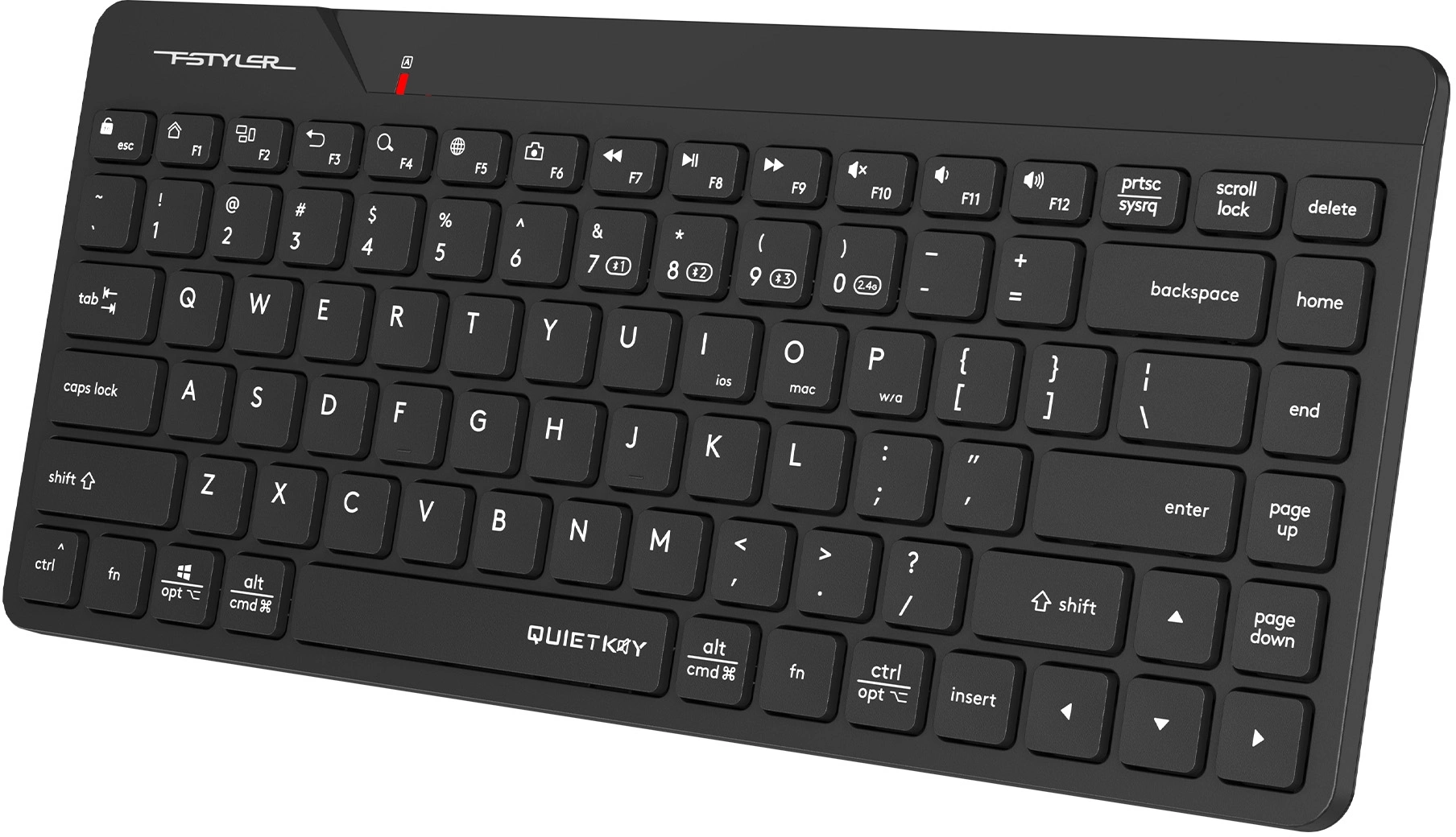 Клавиатура A4Tech FBK22 AS черный USB беспроводная BT/Radio