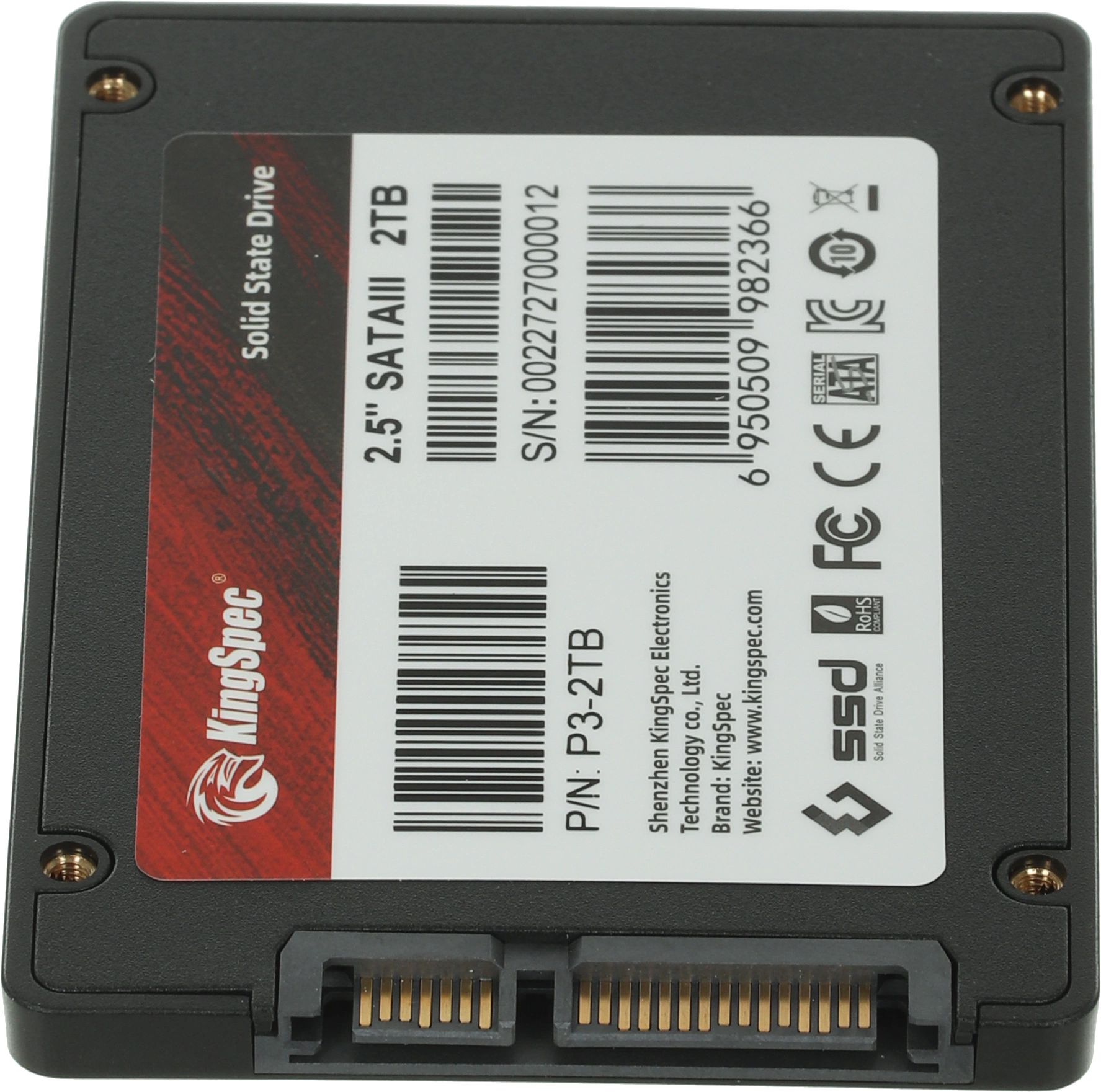 Накопитель SSD Kingspec SATA-III 2TB P3-2TB 2.5"