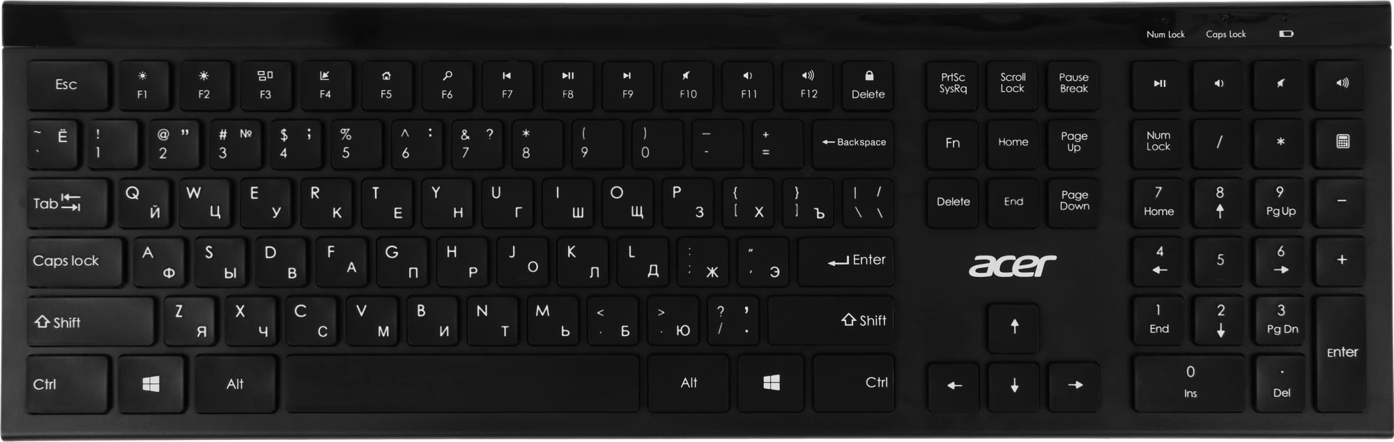 Клавиатура Acer OKR300 черный USB беспроводная Multimedia (ZL.KBDEE.014)