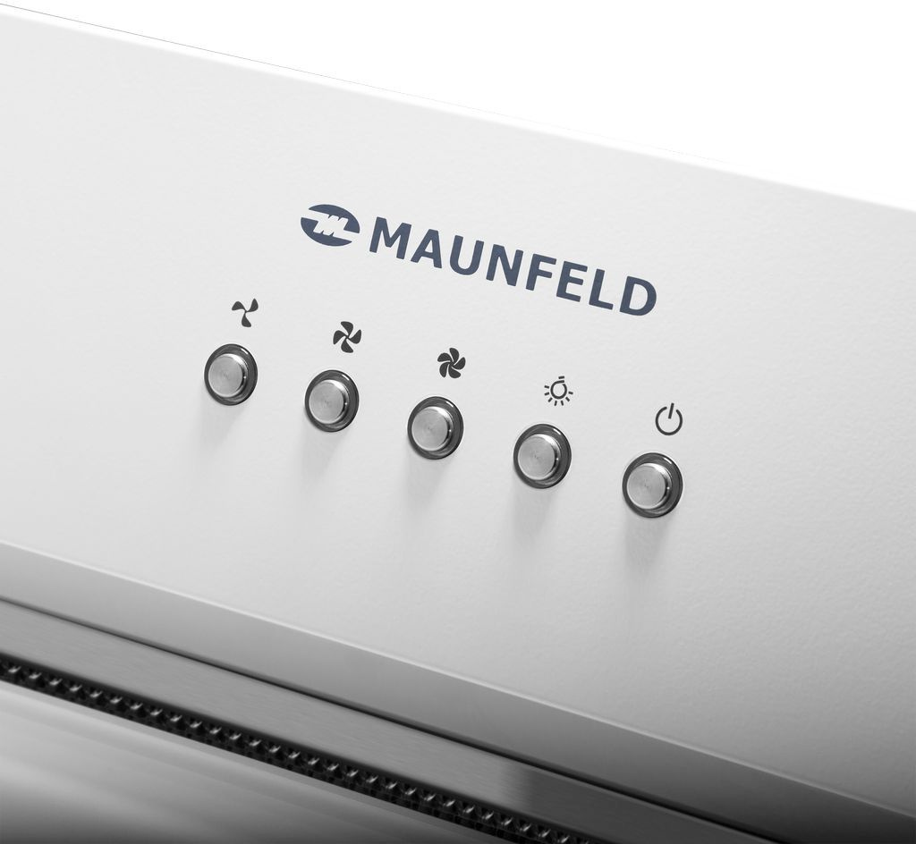 Вытяжка встраиваемая Maunfeld TRAPEZE 602IG белый управление: кнопочное (1 мотор)