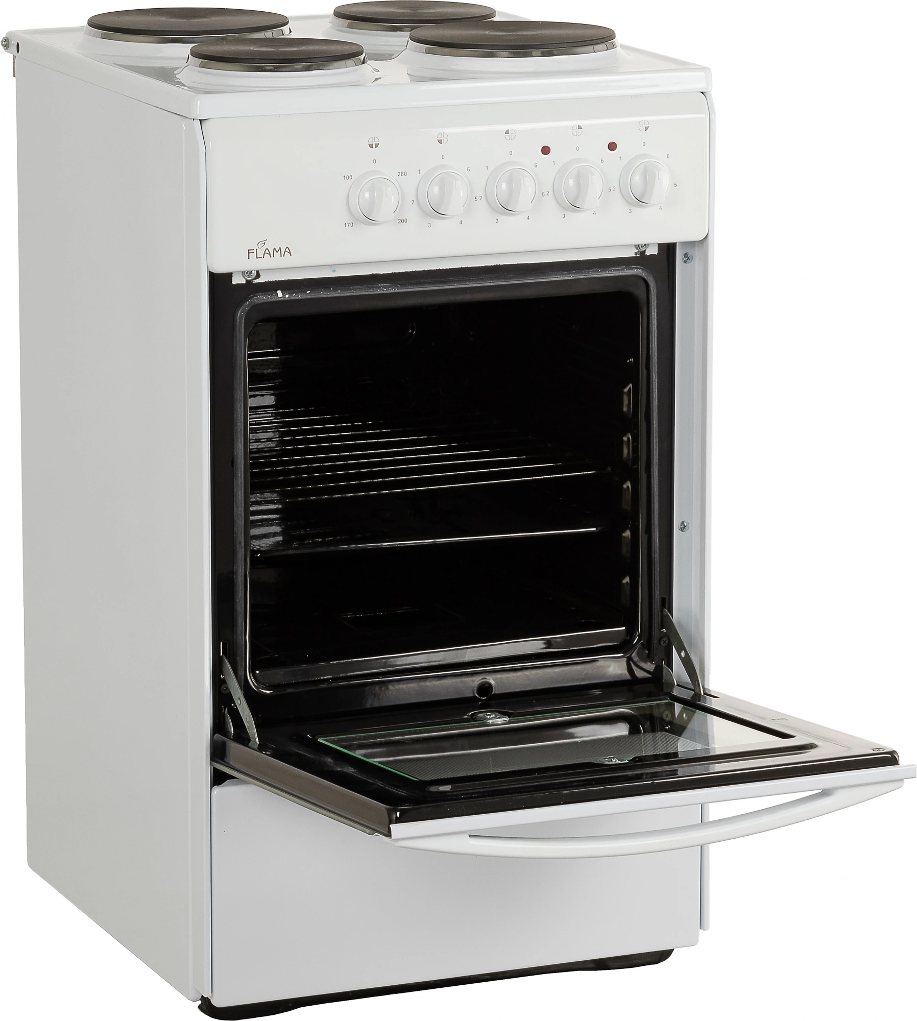 Плита Электрическая Flama AE 1402 W белый эмаль