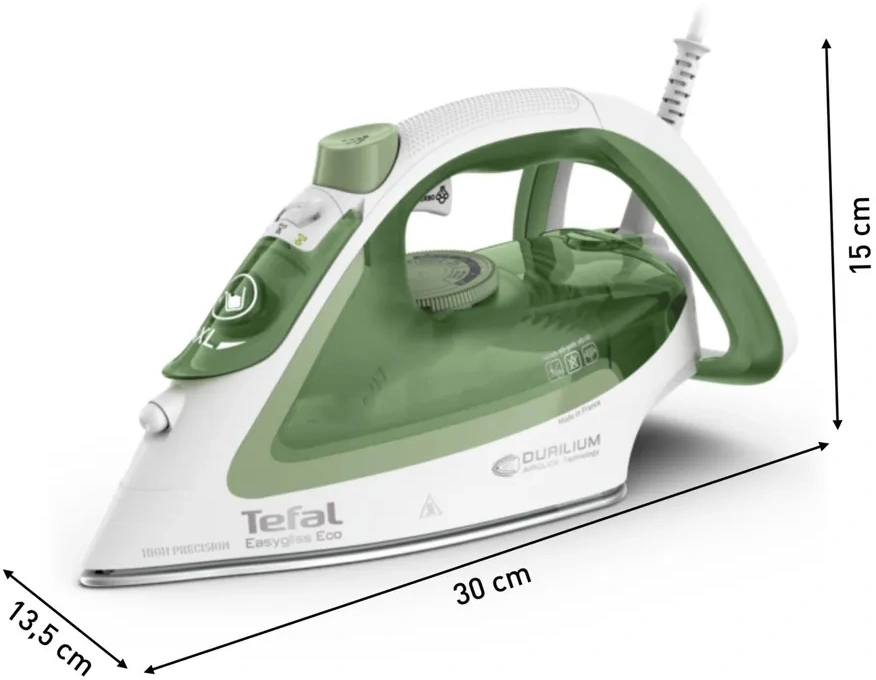 Утюг Tefal Easygliss Eco FV5781E1 2800Вт зеленый/белый