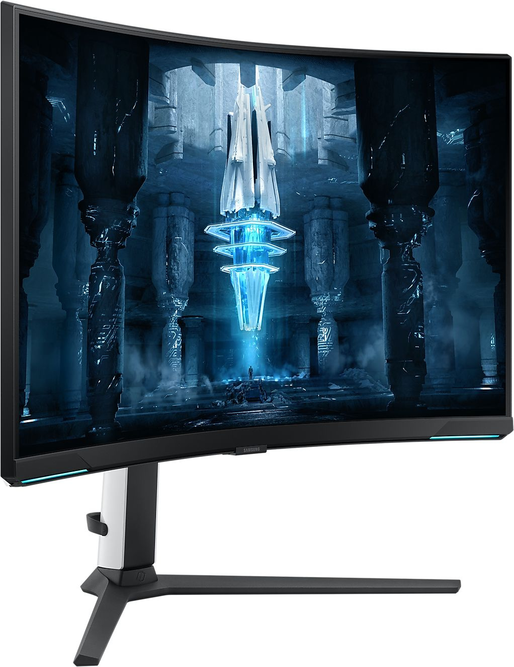 Монитор Samsung 32" Odyssey Neo G8 S32BG852NI черный/белый VA LED 16:9 HDMI полуматовая HAS Piv 350cd 178гр/178гр 3840x2160 240Hz FreeSync Premium Pro DP 4K USB 7кг