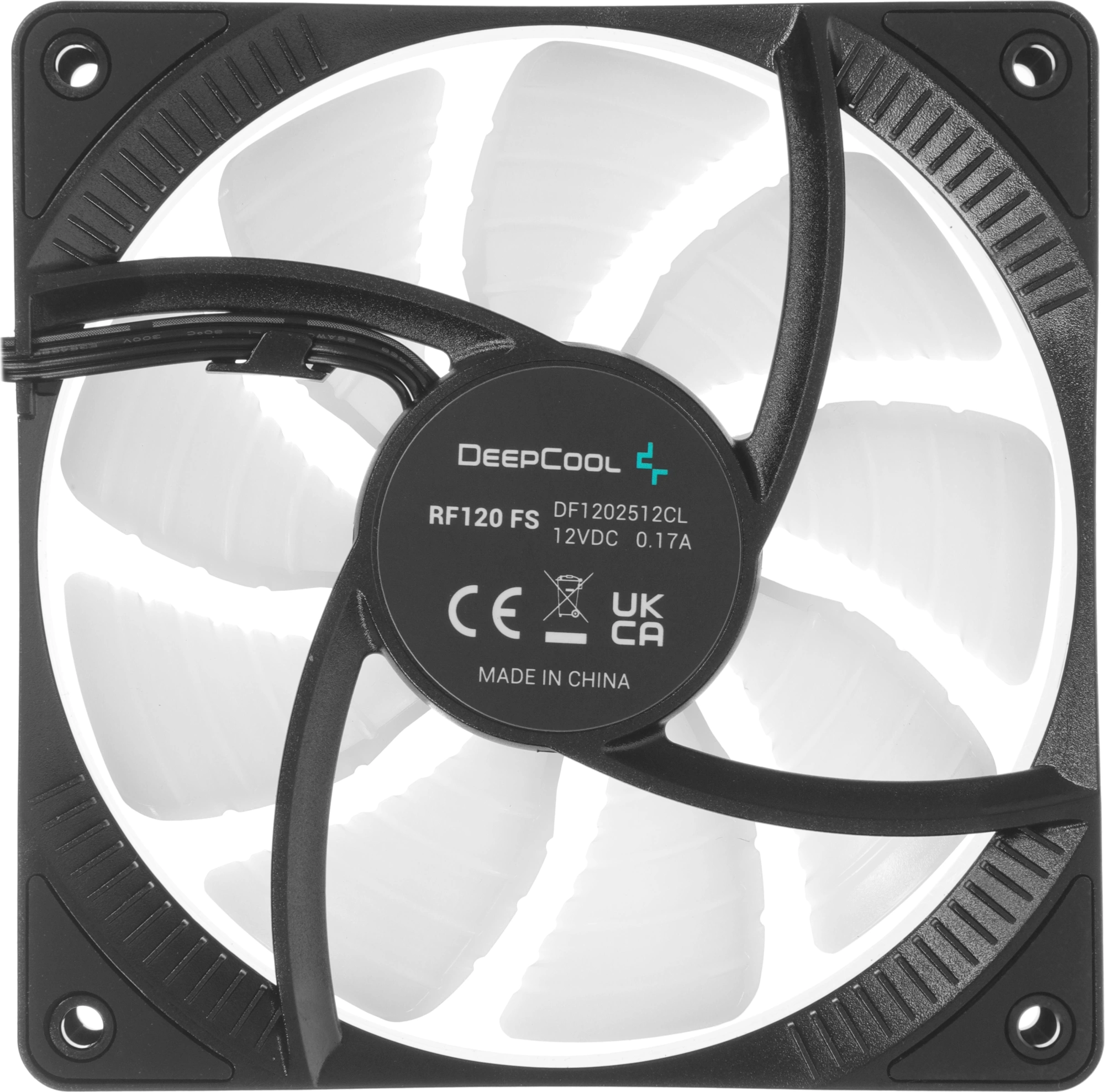 Вентилятор для корпуса Deepcool RF120 FS RGB 120х120x25 черный 4-pin 27дБ (DP-FLED3-RF120-FS) Ret