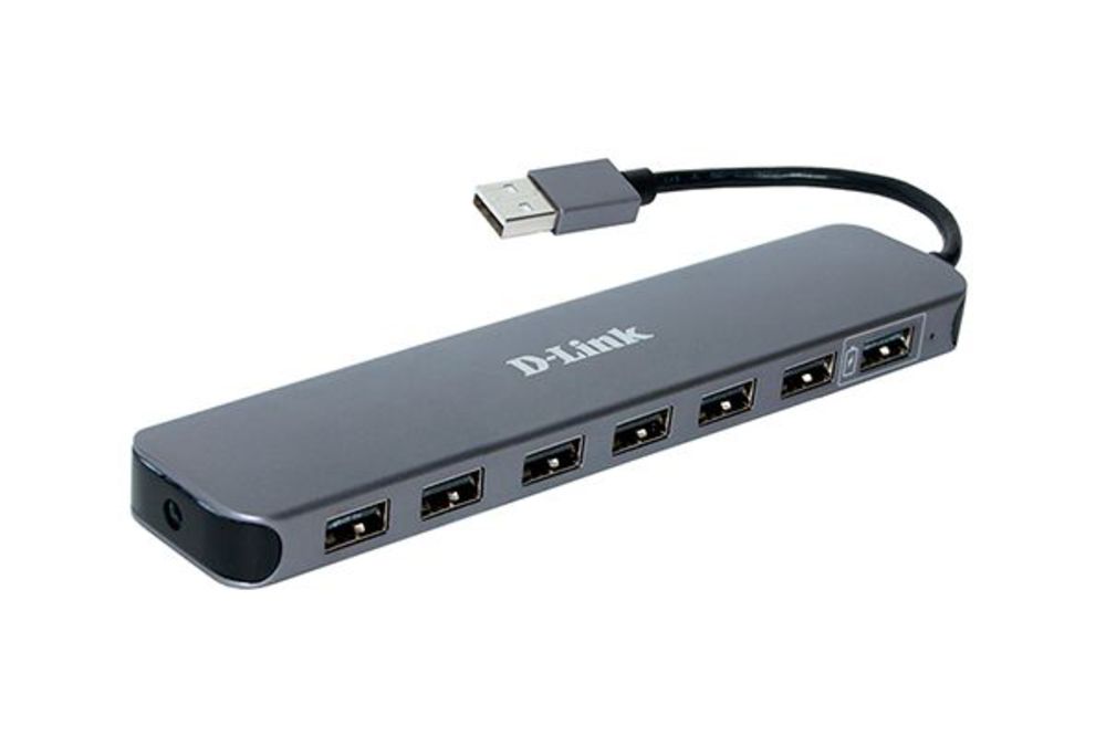 DUB-H7/E1A Концентратор с 7 портами USB 2.0 (1 порт с поддержкой режима быстрой зарядки)